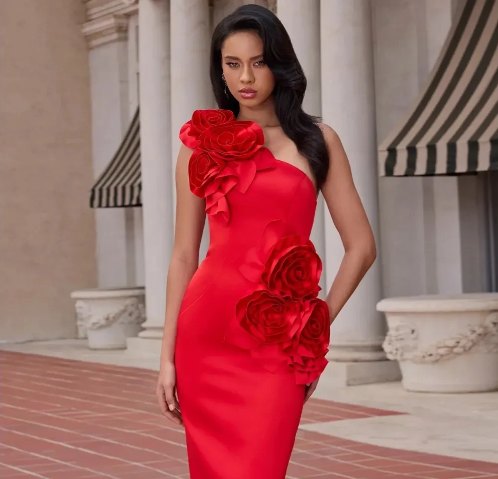 Model wearing a gown by Ashley Lauren